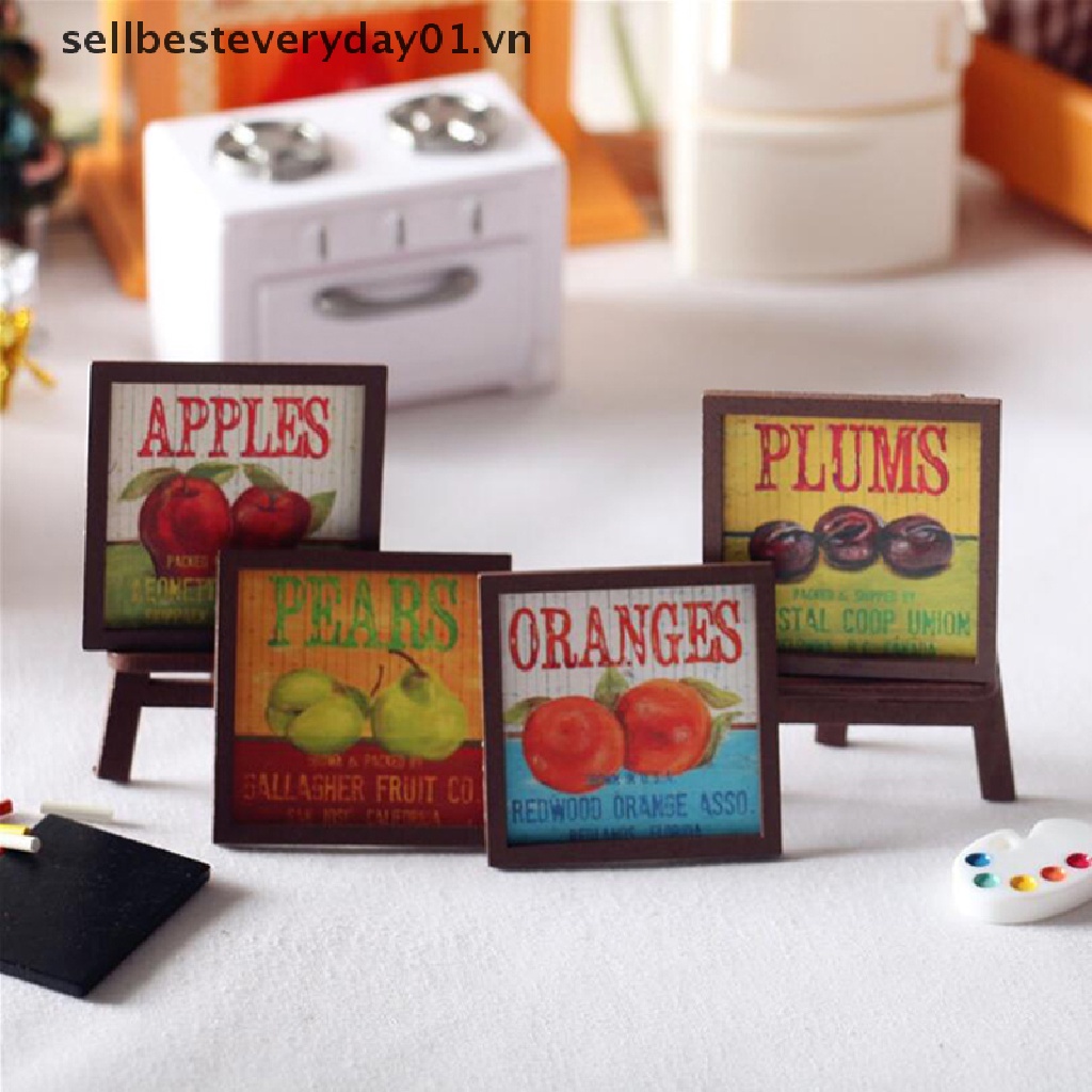 Tranh Treo Tường Hình Trái Cây Tỉ Lệ 1 / 12 Dùng Để Trang Trí Nhà Búp Bê