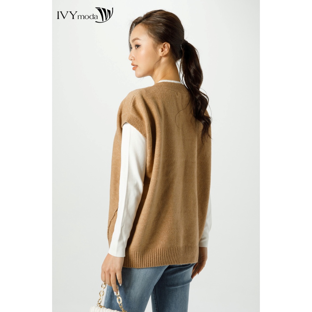 Áo Gile len cổ V nữ IVY moda MS 56T0073 | BigBuy360 - bigbuy360.vn