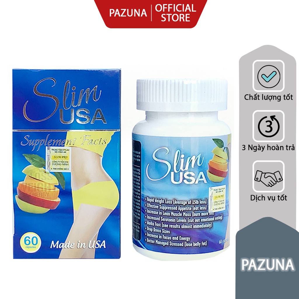 Viên Uống Hỗ Trợ Giảm Cân Slim USA Của Mỹ, 60 viên Minh Khang