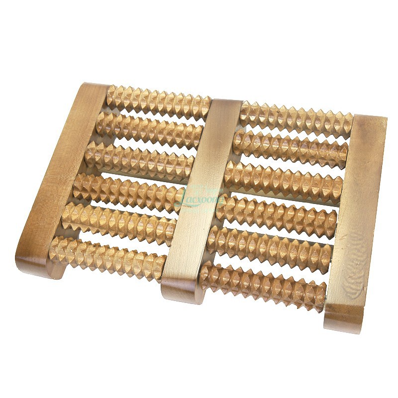 Bàn lăn massage chân bằng gỗ 6 hàng nhỏ