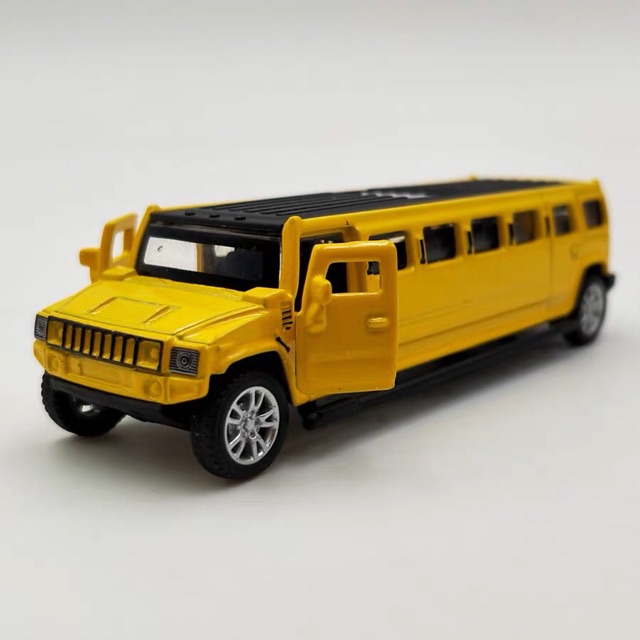 Ảnh thật  Set 4 Mô Hình Kim Loại Xe Limousine Mini 1:64  Hummer , Mercedes