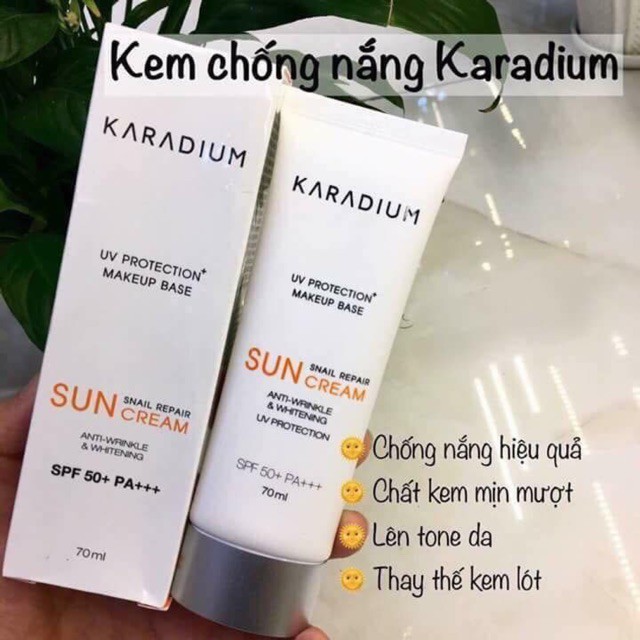 Kem Chống Nắng Karadium Snail Repair Sun Cream SPF 50+ PA+++