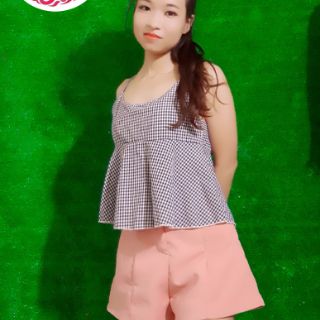 Áo 2 dây caro quảng châu