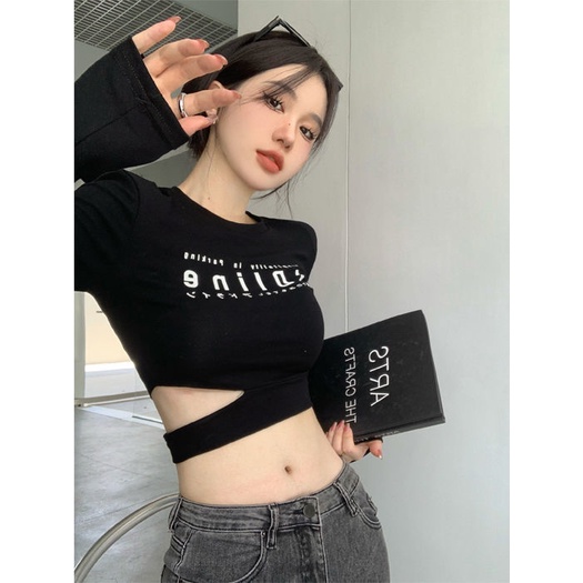 COZOK Áo thun COZOK tay dài dáng ôm phong cách thời trang cho nữ