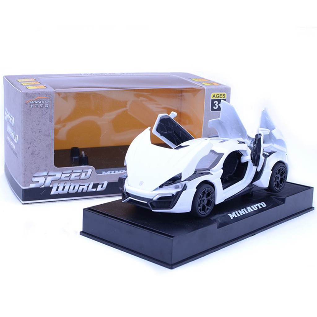 [Mã LIFE0503TOYS1 giảm 10% đơn 150k] Mô hình siêu xe Lykan Miniauto kim loại tỷ lệ 1:32