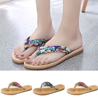 Dép xỏ ngón đi biển chống trượt in họa tiết đáng yêu cho nữ