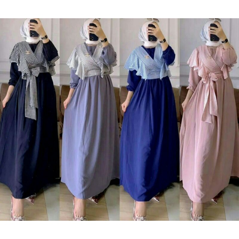 Đầm Maxi Maxy Shakila Regina Bên Ngoài Hộp Cotton 2 Trong 1