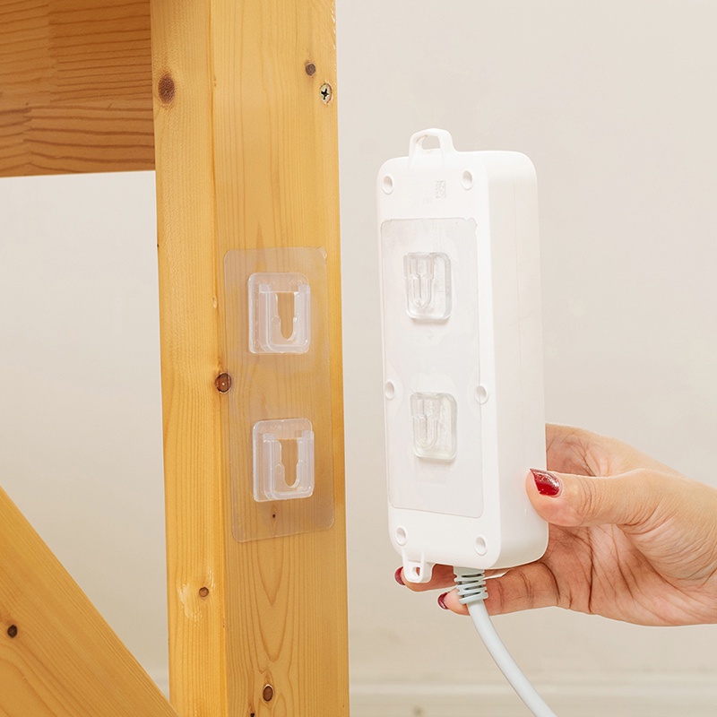 Móc Treo Đồ Dán Tường Trong Suốt Hai Mặt