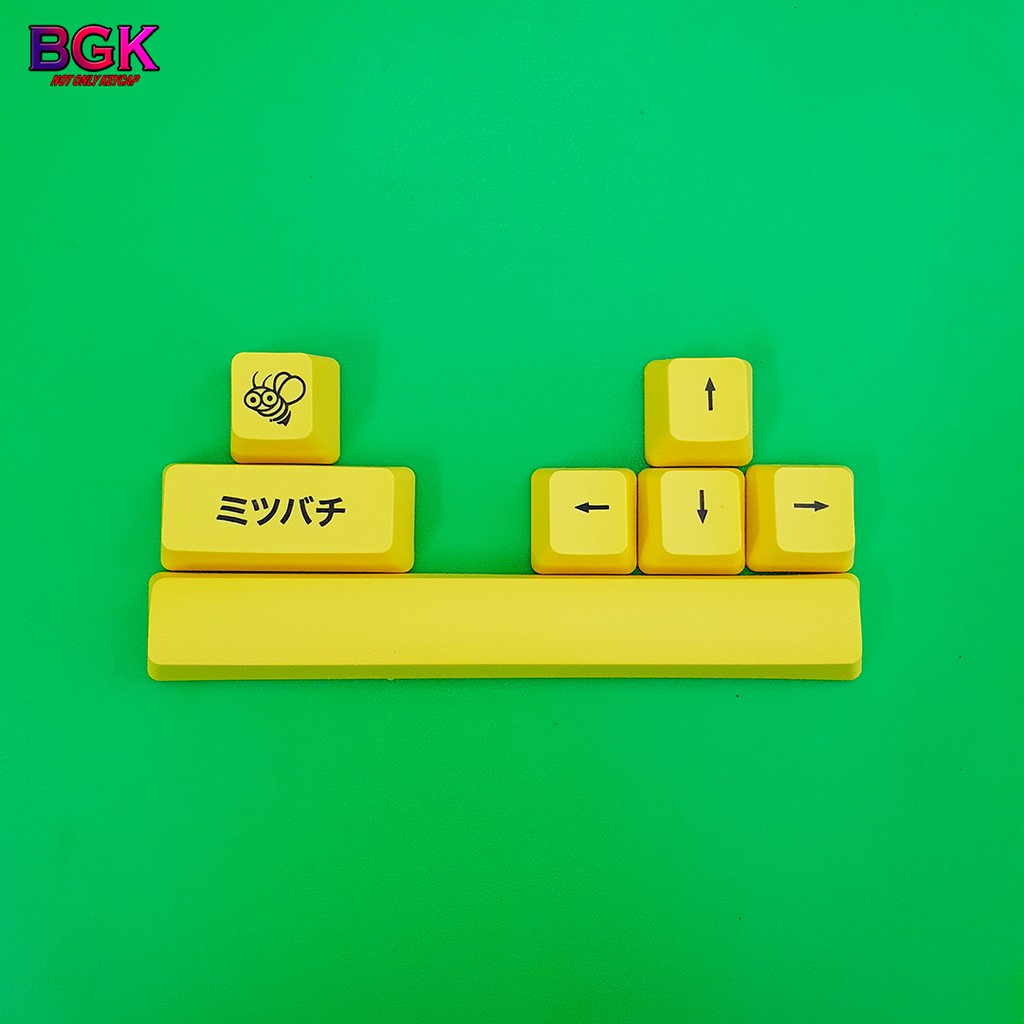 Bộ Keycaps Ong Mật Dễ Thương Cute Honey Bee Chất Liệu PBT In Dye Sub