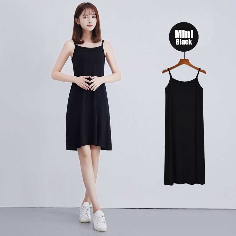 VÁY LÓT VÁY THUN HAI DÂY ĐẦM LÓT Đầm Cotton Không Tay Dáng Rộng