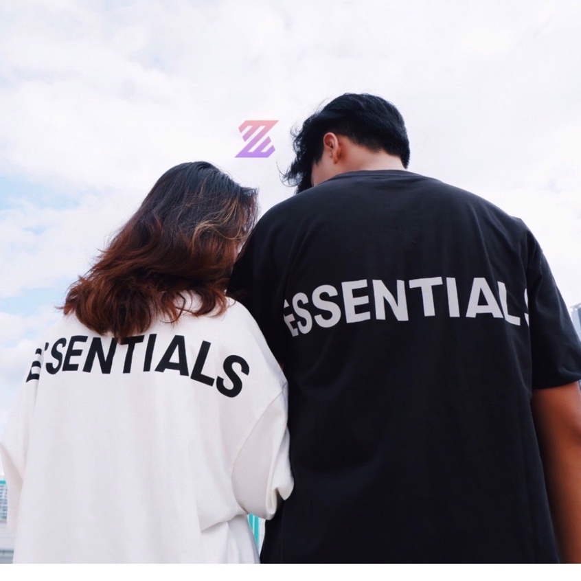 Áo thun phản quang form rộng EST FOG tay lỡ hai màu trắng đen basic tee phông oversize local brand essentials