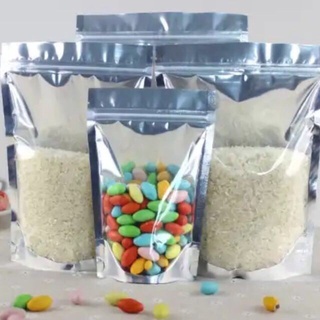 10 túi zip bạc 1 mặt trong 1 mặt bạc