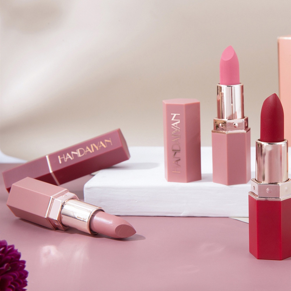 Thỏi Son Lì Chống Thấm Nước Lâu Trôi 6 Màu Sắc Tùy Chọn