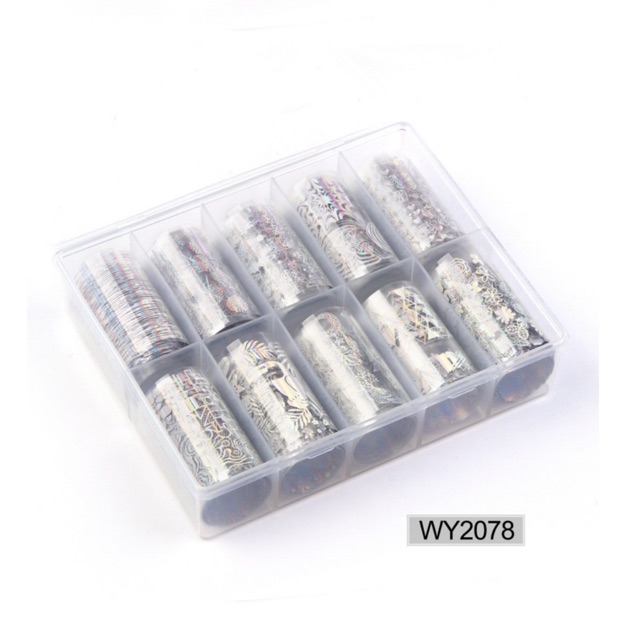 Set Foil dập- foil gel trang trí móng nail