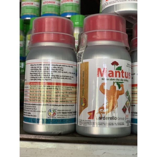 Nhân sâm cho cáy trồng Mantus chai 100ml