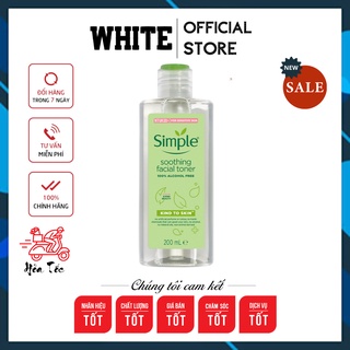 Nước Hoa Hồng Soothing Facial Toner Simple cân bằng ẩm cho da 200ml - White Store