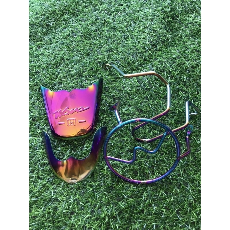 Combo 2 sản phẩm titan gồm: 1 bộ bảo vệ máy + 1 bộ bảo vệ dè hàng chất lượng cao