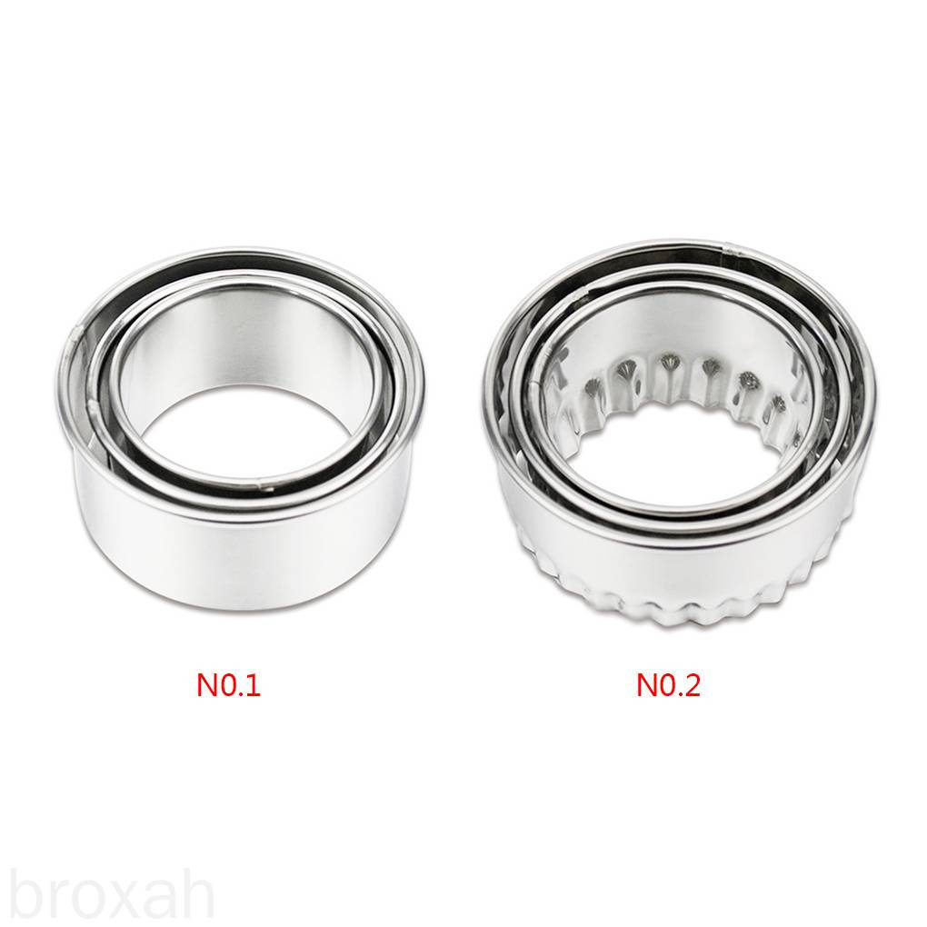 Bộ 3 Khuôn Làm Bánh Xếp Hình Tròn Bằng Thép Không Gỉ