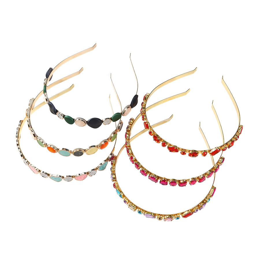 Băng Đô Cài Tóc Bằng Hợp Kim Đính Đá Nhiều Màu Sắc Xinh Xắn Dành Cho Nữ