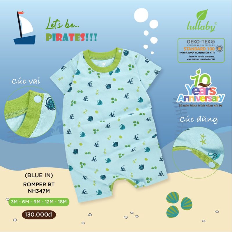 Lullaby - Bộ cánh tiên bé gái, bộ cộc cotton thấm hút mồ hôi cho bé 3m - 4y