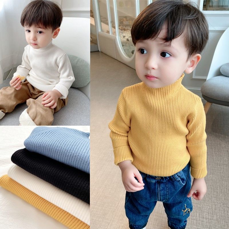 Áo Sweater Cổ Tròn Màu Sắc Đơn Giản Thời Trang Thu Đông 2022 Dành Cho Bé Trai Và Bé Gái