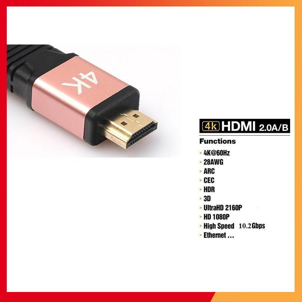 Cáp HDMI Chuẩn 2.0 , 4K Dây Tròn Trơn Cao Cấp  - Shopbansi