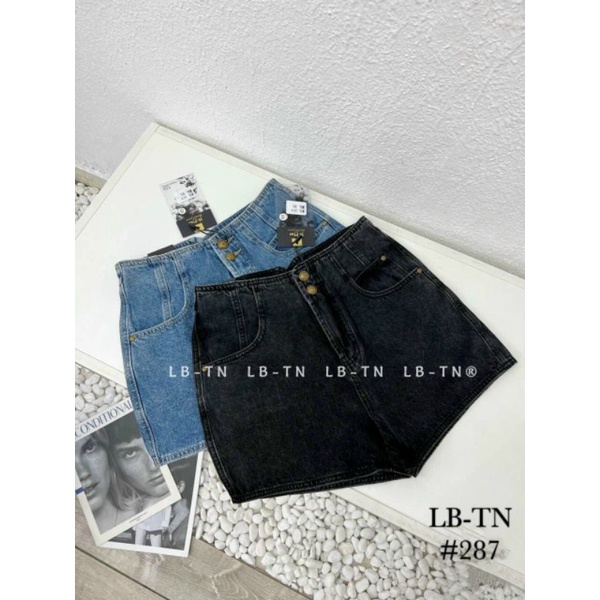 Quần sooc jeans 2 khuy cạp cao hàng QCL1