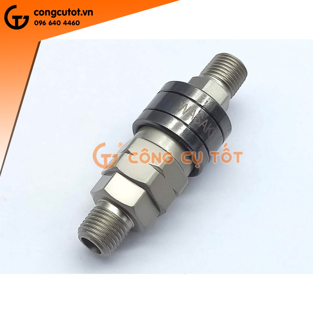 Đầu nối dây hơi tự động WASAKI Nhật ( ren trong ren ngoài tùy chọn)