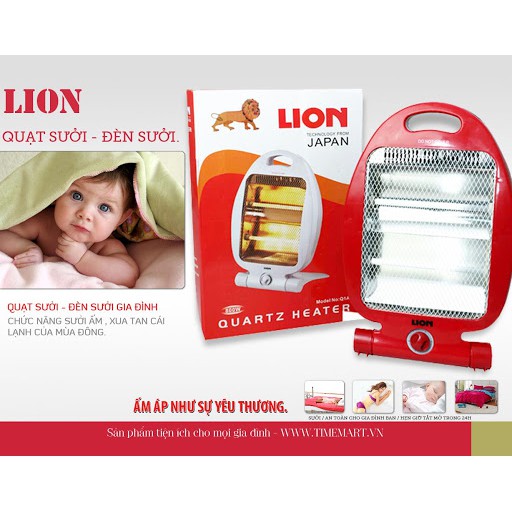 Quạt Sưởi Đa Năng 800W Lion Japan 2 Bóng Sưởi,An Toàn Tuyệt Đối Khi Sử Dụng, Công Nghệ Mới Tiết Kiệm Điệ SIêu Sale