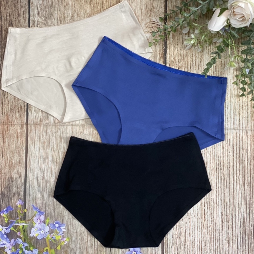 Quần Lót Nữ Cotton Modal Không Đường May Vicci Pro 038 Mềm Mại, Siêu Nhẹ, Kháng Khuẩn Màu Đen