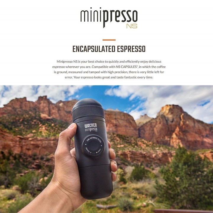 Bình Pha Cà Phê Espresso Đa Năng Wacaco Minipresso Ns Đi Phượt