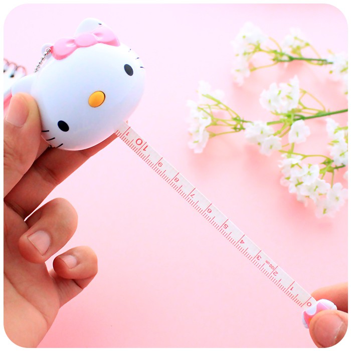 Thước dây kèm móc khóa hình Hello Kitty đáng yêu