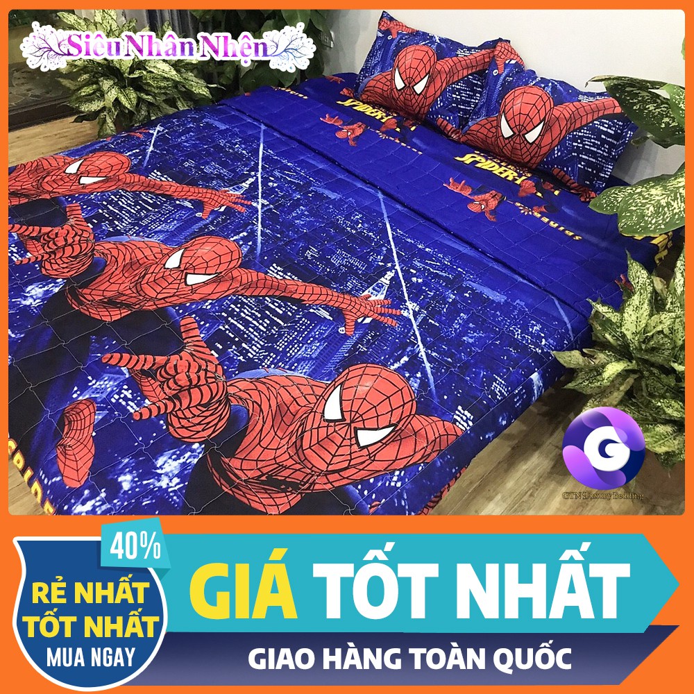 Combo 5 Món Siêu Nhân Nhện Chăn Ga và Vỏ Gối Hoạt Hình - Đủ Kích Thước