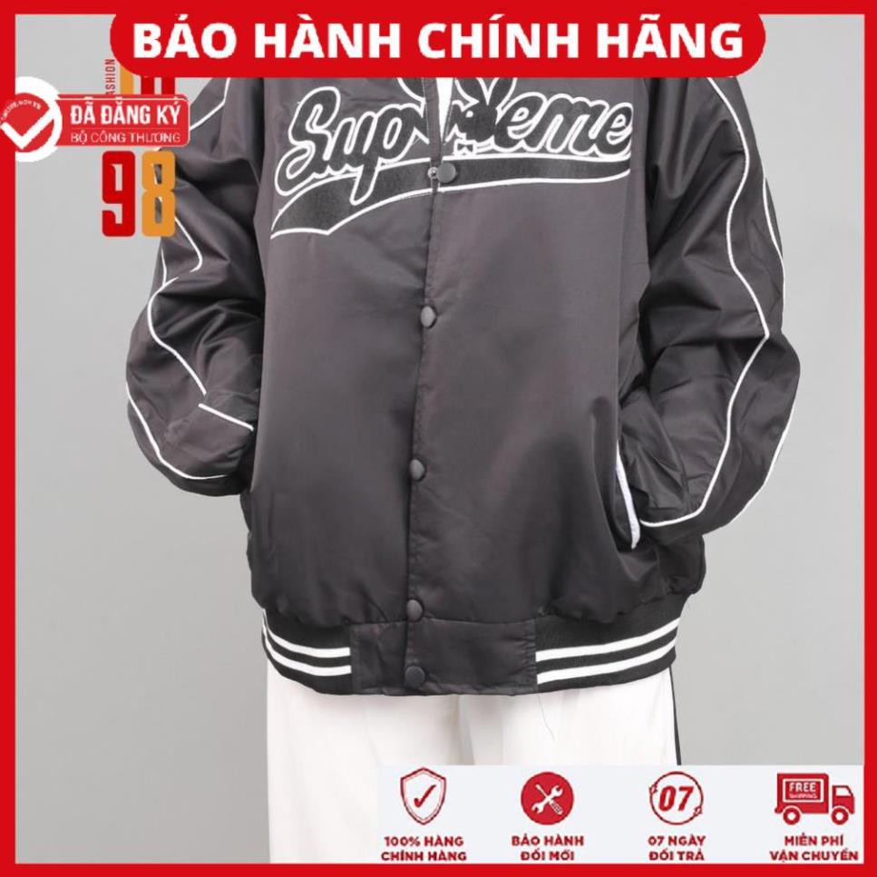 Áo khoác nam nữ màu đen kiểu áo khoác bomber dáng áo jacket trang phục cặp đôi ( Ảnh Thật )