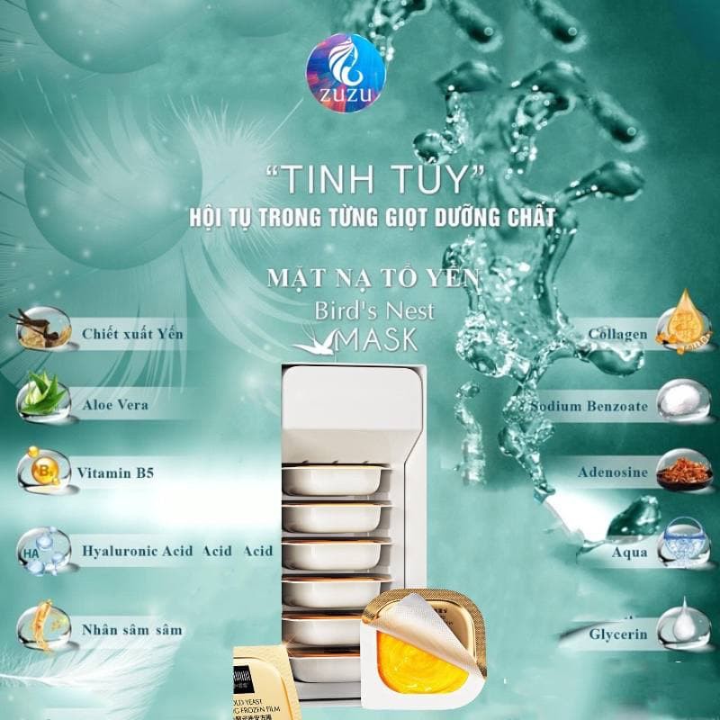 [ HOT SALE]  HỘP 6 HŨ Mặt nạ tổ yến dạng thạch chứa Collagen giúp da căng bóng đàn hồi