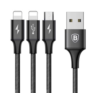 Cáp Sạc Rapid Series 3-in-1 BASEUS Lightning+Micro+type C