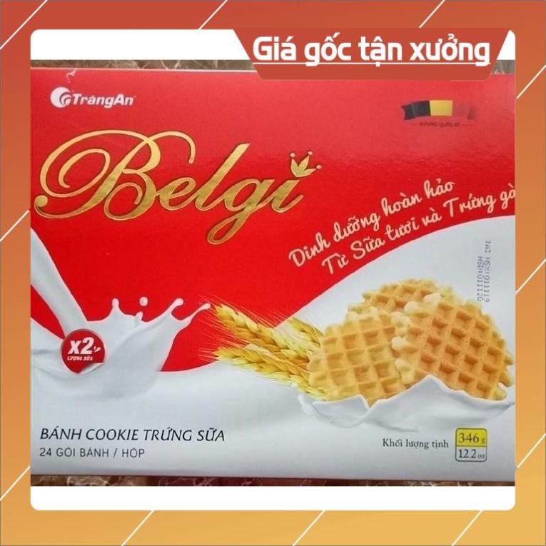 [ICLN9 giảm 5K cho đơn hàng 50k]  BÁNH BELGI BÁNH TRỨNG NƯỚNG TRÀNG AN HỘP 346G B45B