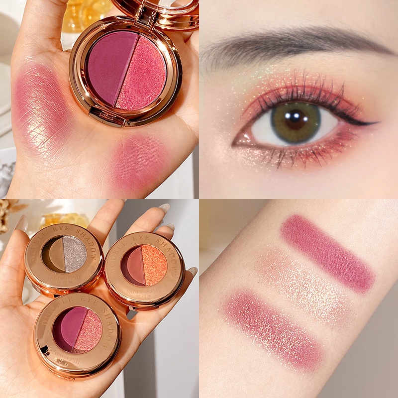 Phấn mắt hai tông màu phản chiếu Galaxy, màu bí ngô, màu đất, mờ, nền cam, trang điểm bảng phấn mắt vàng | BigBuy360 - bigbuy360.vn