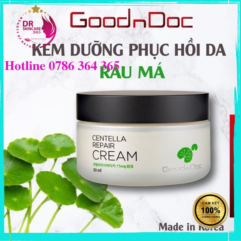 Kem Rau Má GoodnDoc Centella Repair Cream Dưỡng Ẩm Và Phục Hồi Da || hộp 50ml - Drskincare365