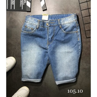 Quần jean nam short trơn