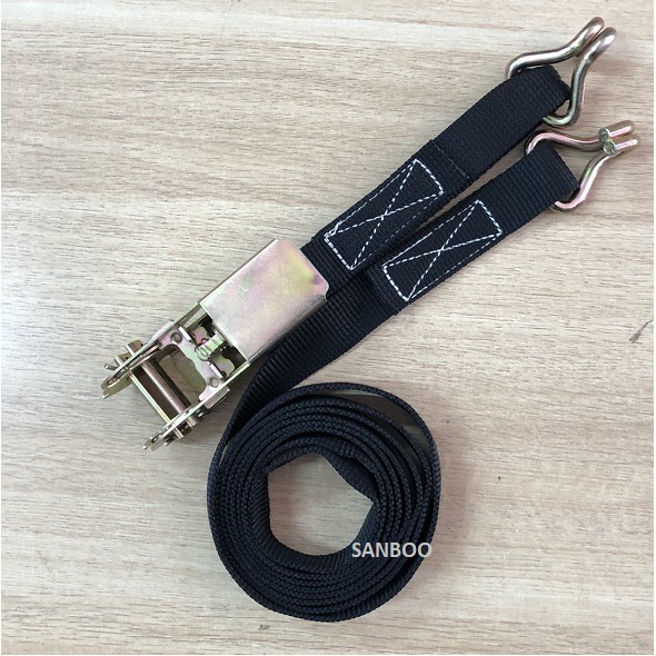 Dây cảo tăng đơ chằng hàng 2,5cm rộng, dài từ 1 tới 10m. Ràng buộc chằng hàng xe đạp xe máy, Pallet hàng hóa