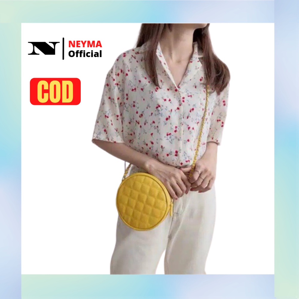 Neyma Túi Đeo Chéo Vai Cỡ Nhỏ Màu Trắng Đen Phong Cách Hàn Quốc Dành Cho Nữ Tuổi Teen