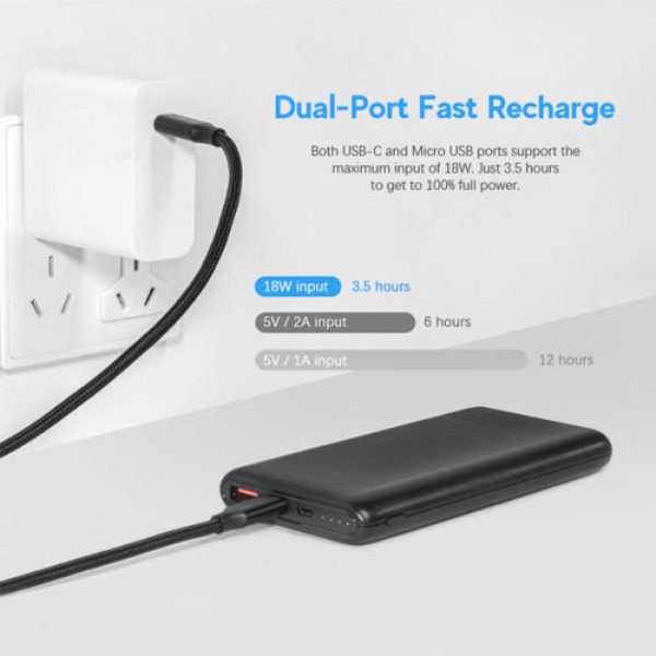 Pin dự phòng BASEUS 10000 mAh 18w Bipow Quick Charge PD+QC PPDML-01