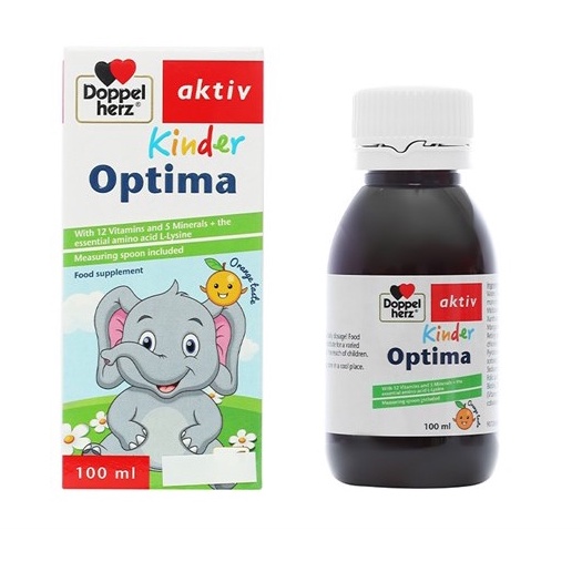 Siro Bổ Sung Vitamin, Khoáng Chất Giúp Ăn Ngon, Tăng Sức Đề Kháng Cho Bé Từ 1 Tuổi Kinder Optima Doppelherz 100ml