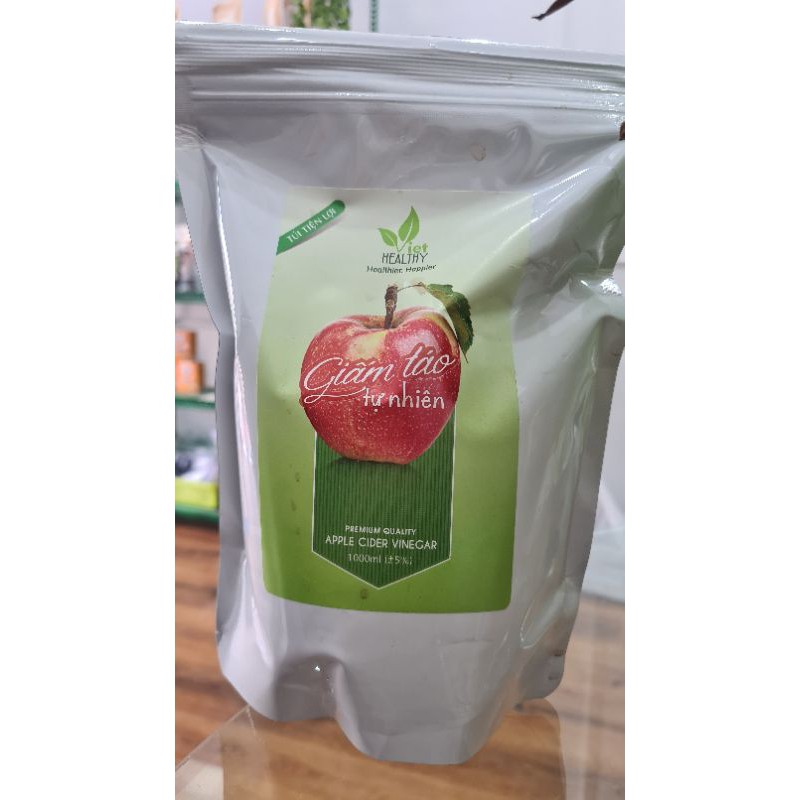 Giấm táo túi nguyên chất VietHealthy 1000ml