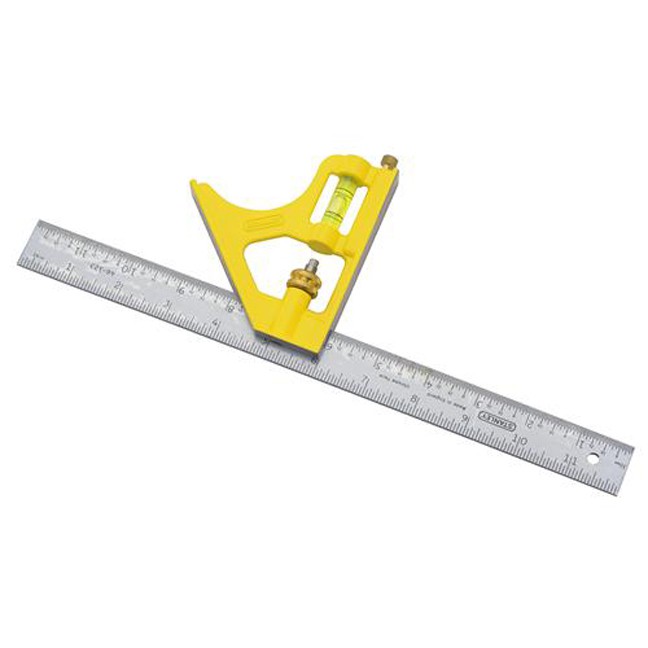 Thước Ê-ke mộc thủy cán sắt STANLEY 46-028 (300 mm-12 inch)