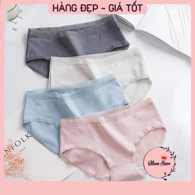 Quần lót nữ cotton y tế cạp ren lưới sexy quyến rũ thấm hút mồ hôi QL08