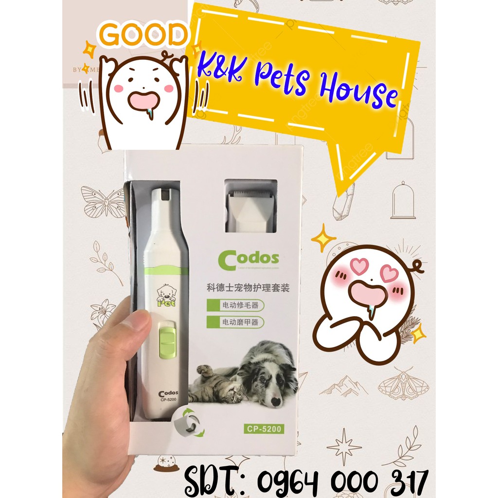 MÁY DŨA MÓNG CHO THÚ CƯNG - MÀI MÓNG CHO CHÓ MÈO CODOS CP-5200