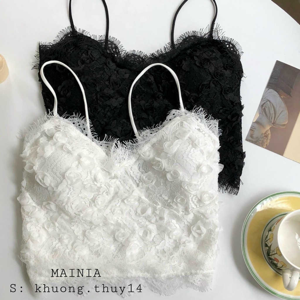 Áo Bra Hoa Hồng Nhí Hai Dây Siêu Đẹp Kiểu Mới Áo Croptop Hottrend Siêu Đẹp Mainia Shop