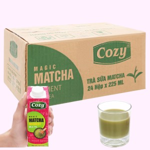 [ Lốc 4 hộp ] Trà cozy sữa đào / matcha / tắc mật ong - đào sả - vải ( 6 lốc 1 thùng 24 hộp )